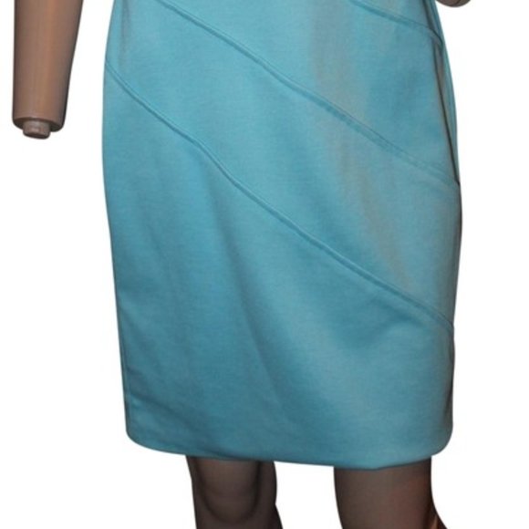 LONDON TIMES Sea Breeze Aqua dress 4 - Picture 3 of 8